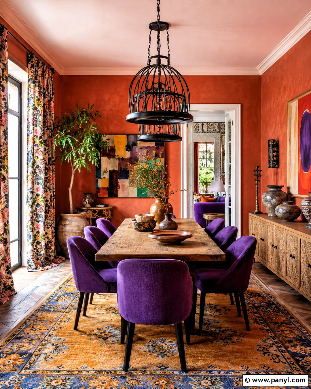 Terracotta And Violet Maximalist Color Palette - 20 maximalist color palette ideas