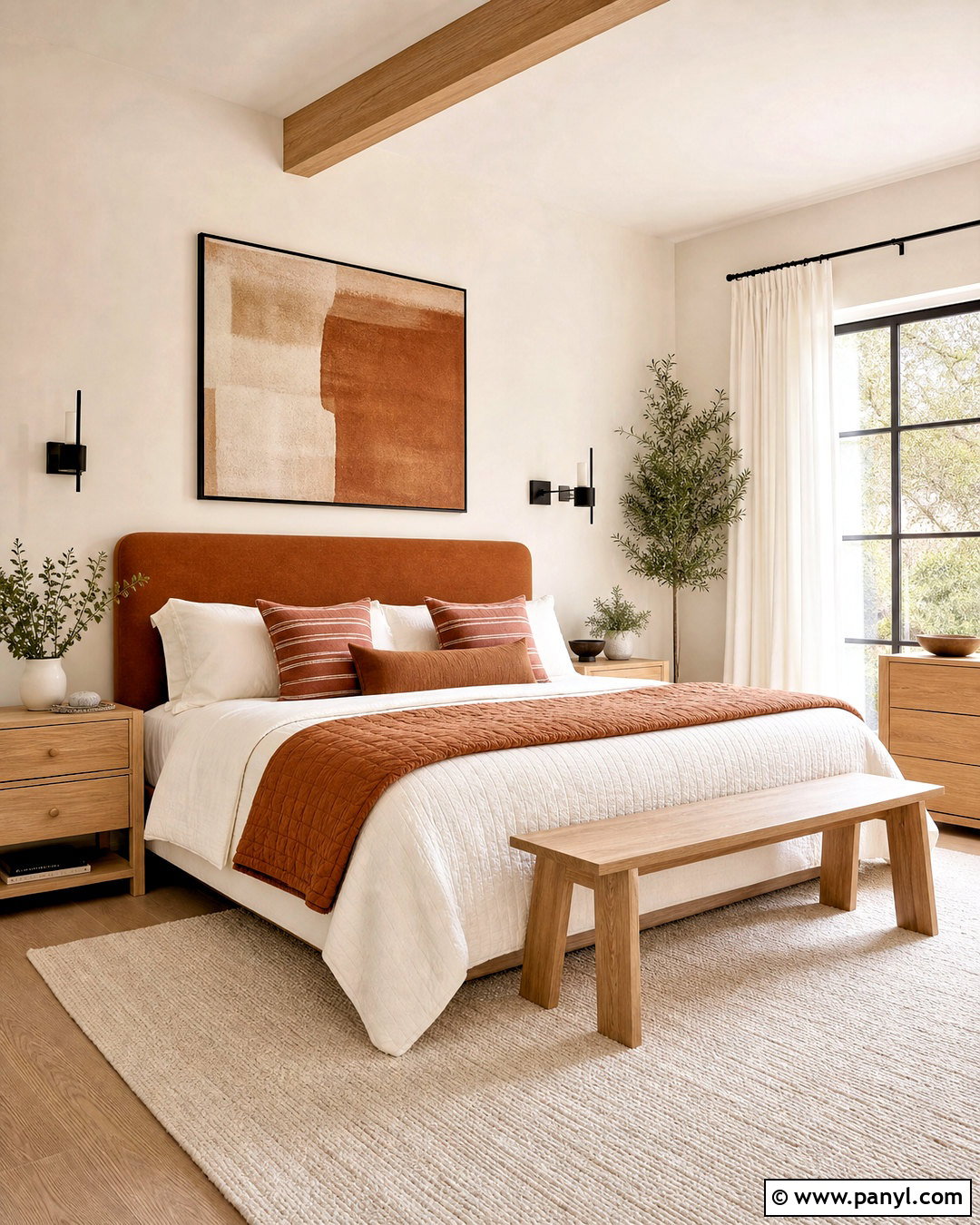 Terracotta And Warm White Bedroom - 20 terracotta color palette bedrooms