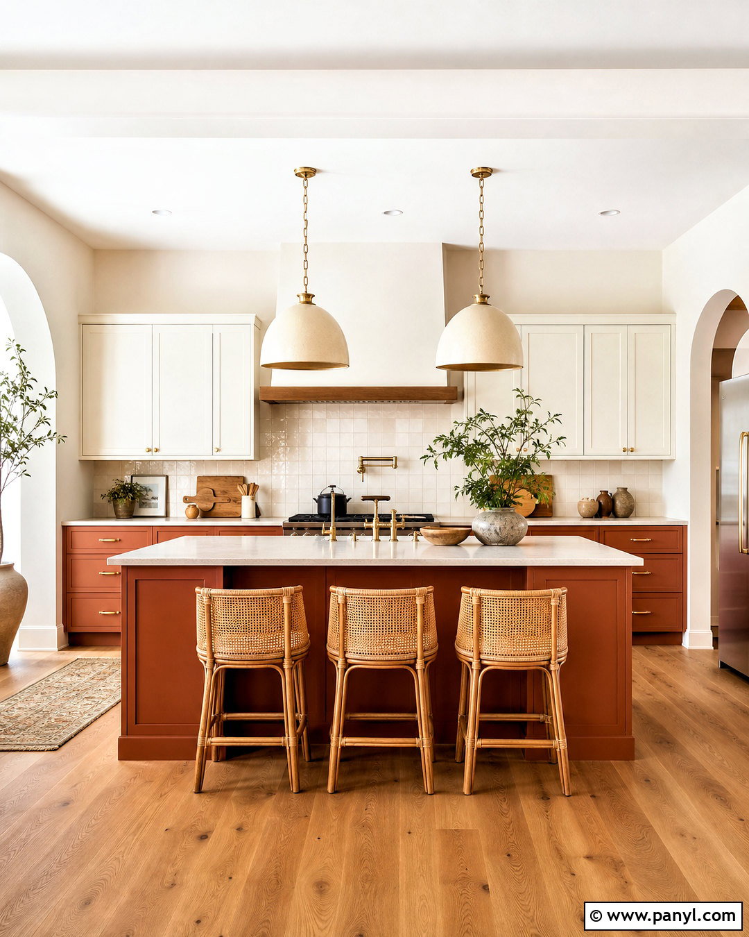 Terracotta And Warm White Kitchen - 20 kitchen color combinations ideas