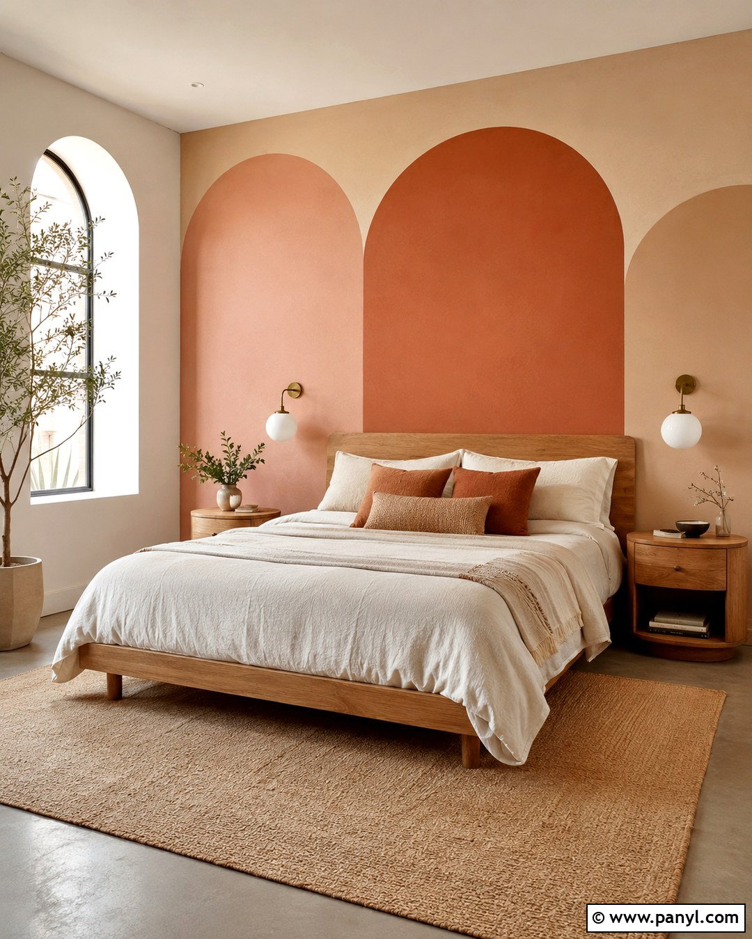 Terracotta Arch Geometric Wall - 20 Modern Geometric Wall Paint Ideas