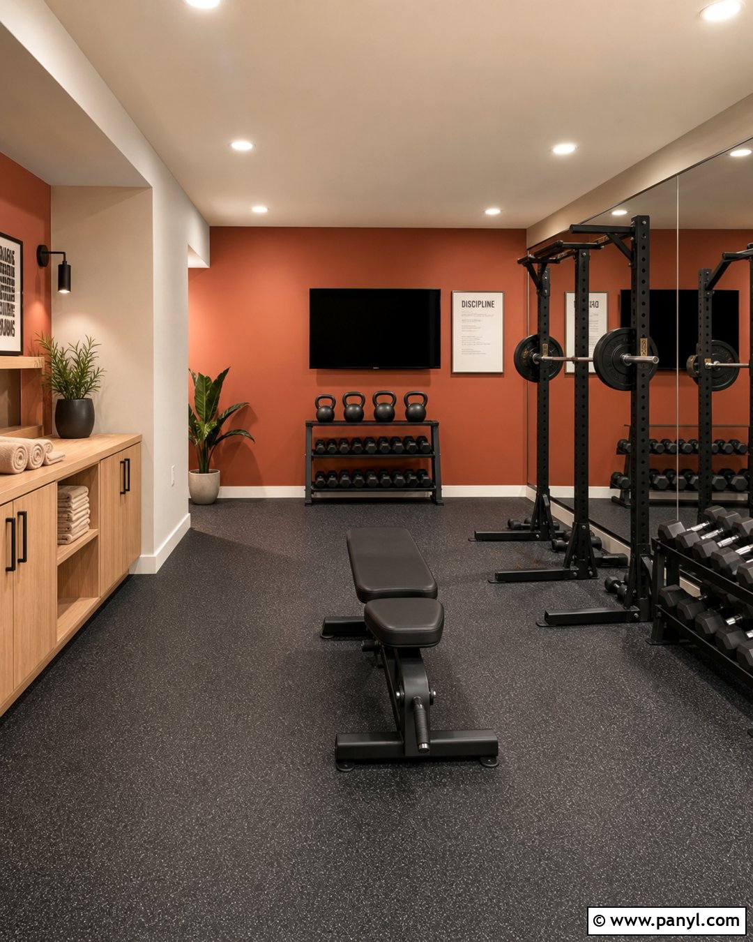 Terracotta Basement Gym Walls - 20 Basement Gym Wall Colors