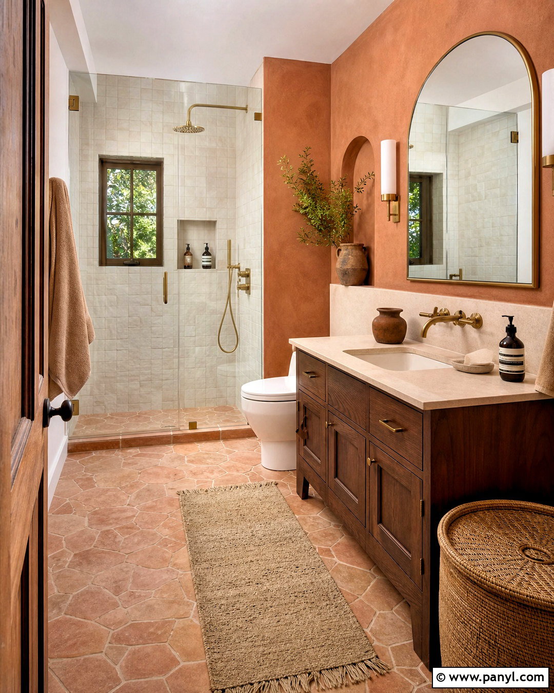 Terracotta Bathroom - 20 bathroom colour ideas
