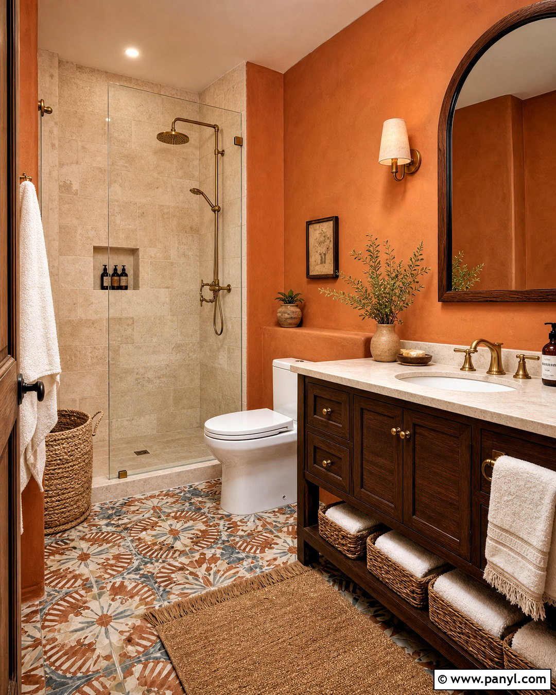 Terracotta Bathroom - 20 fun bathroom colors