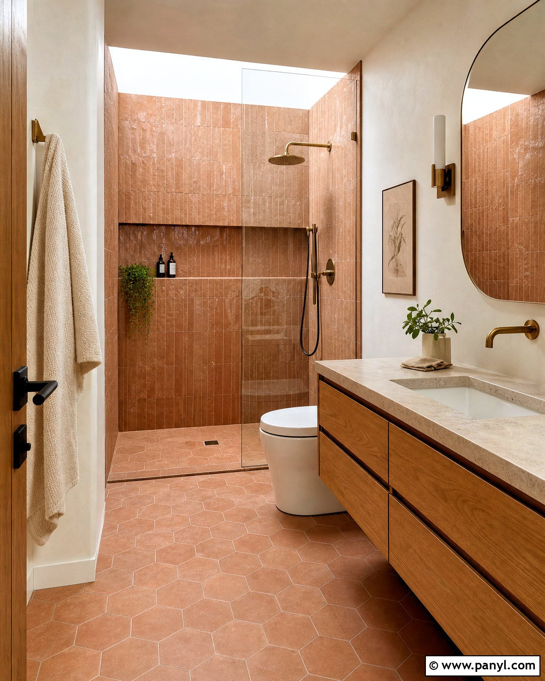 Terracotta Bathroom Tiles - 20 terracotta interior design ideas