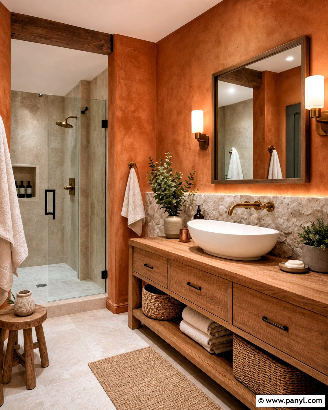20 Terracotta Bathroom Walls for a Warm, Spa-Like Escape