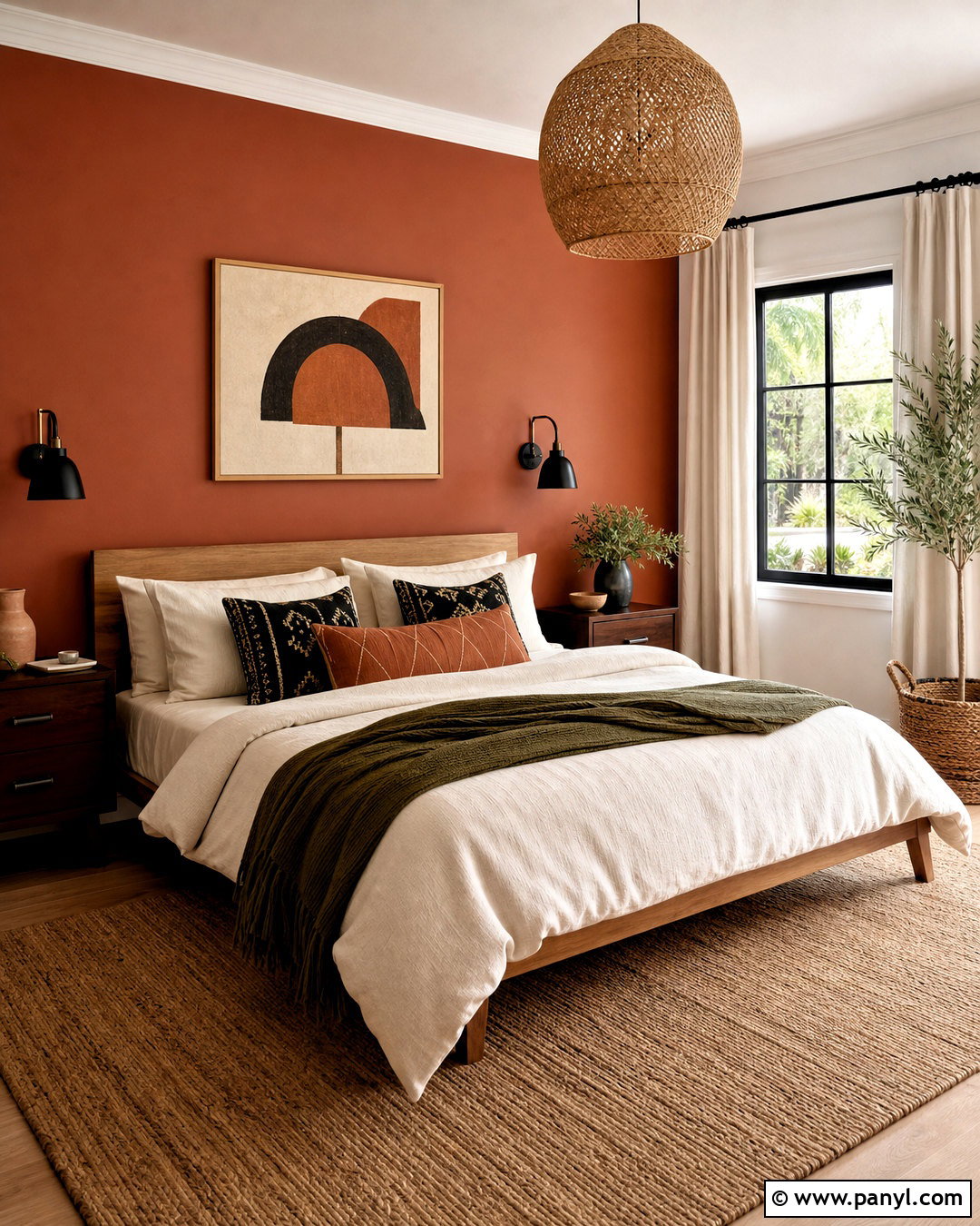 Terracotta Bedroom Accent Wall - 20 bedroom accent wall paint colors
