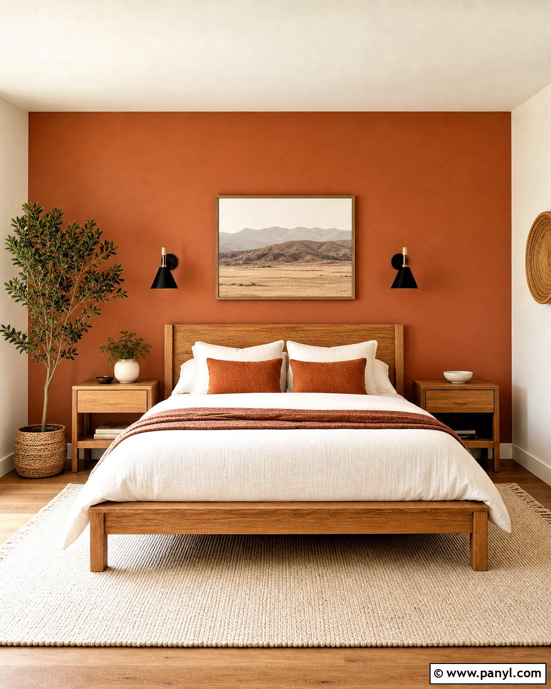 Terracotta Bedroom Accent Wall - 20 terracotta bedroom ideas