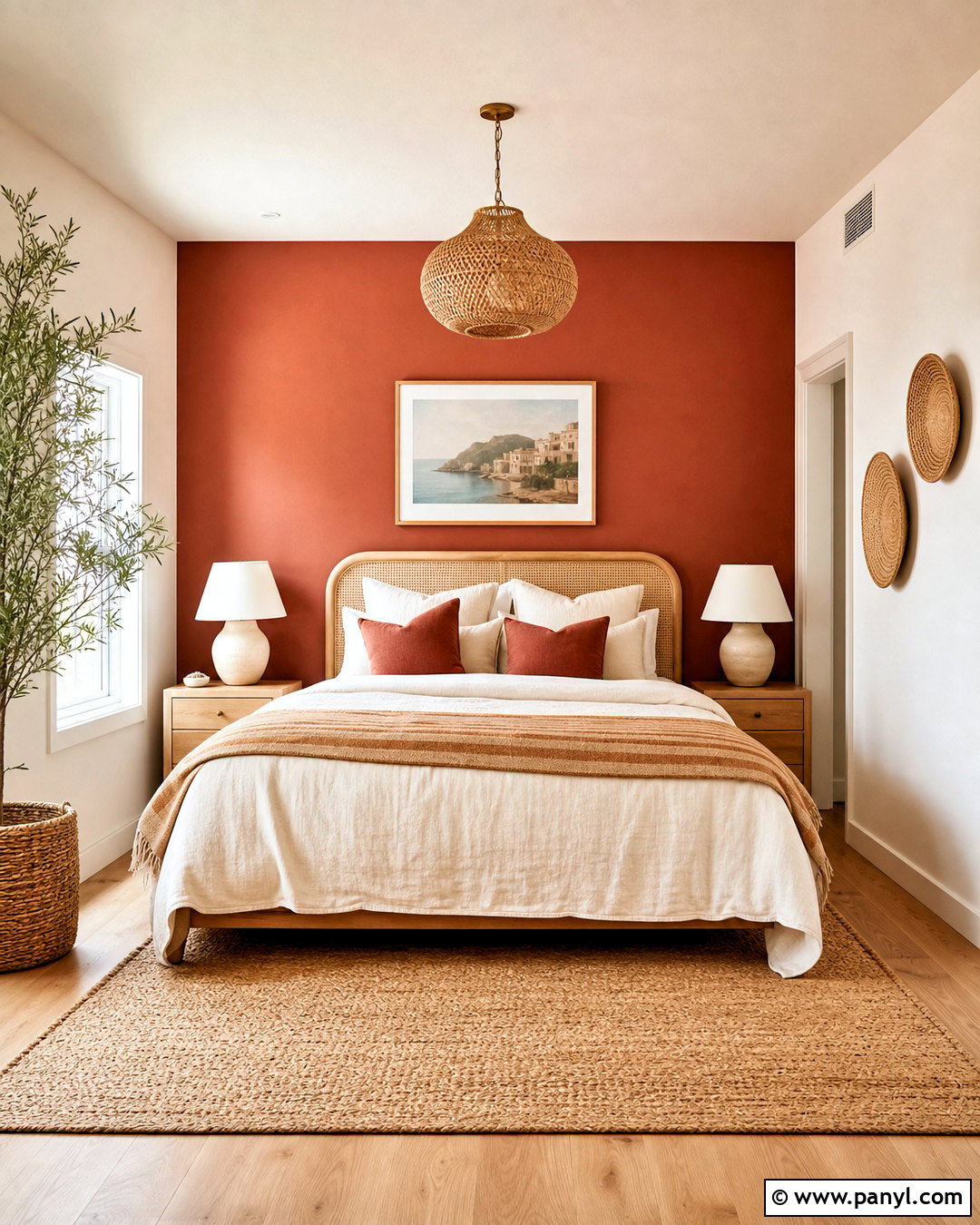 Terracotta Bedroom Accent Wall - 20 accent color bedroom wall ideas