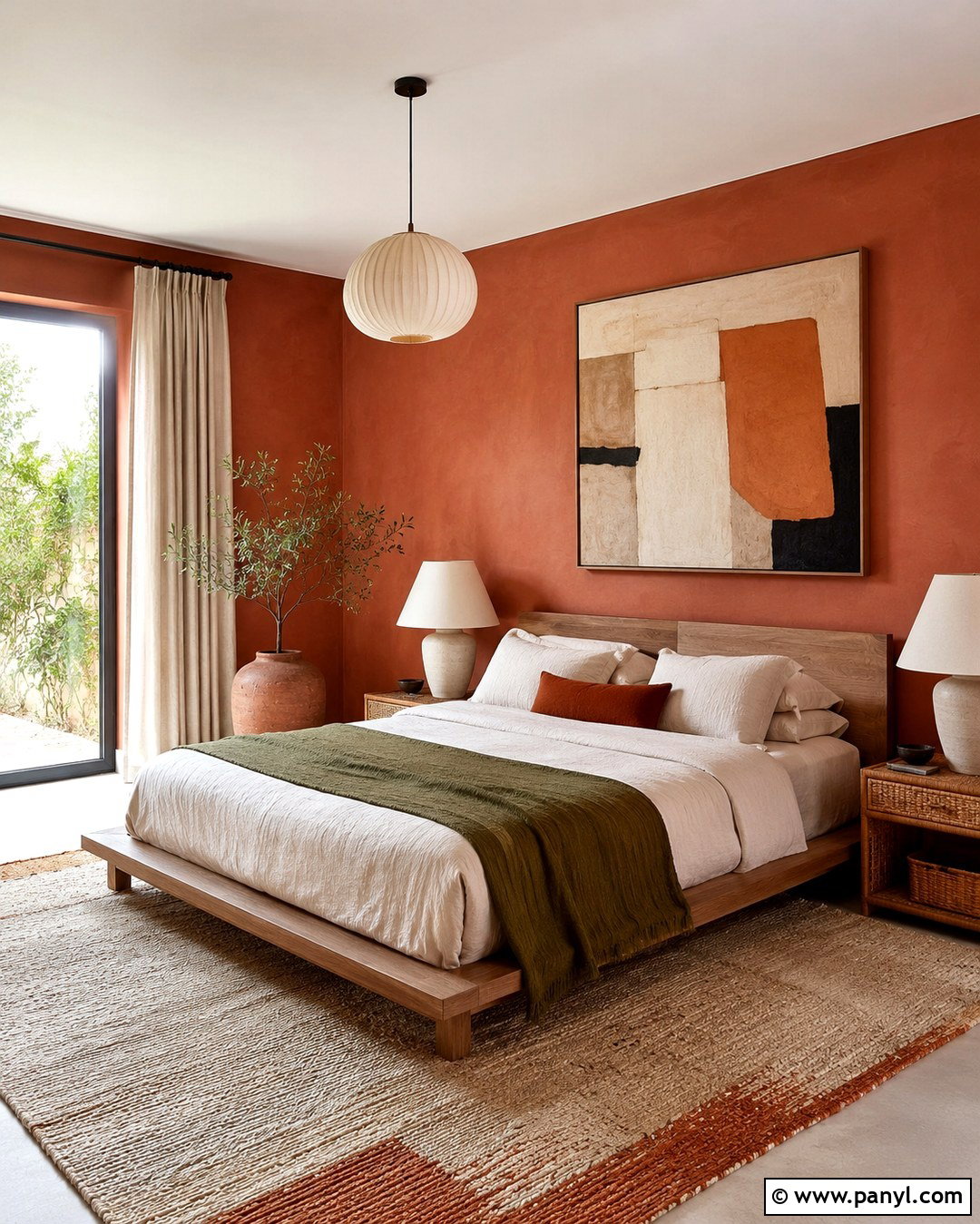 Terracotta Bedroom Wall Paint - 20 Bold Wall Paint Ideas