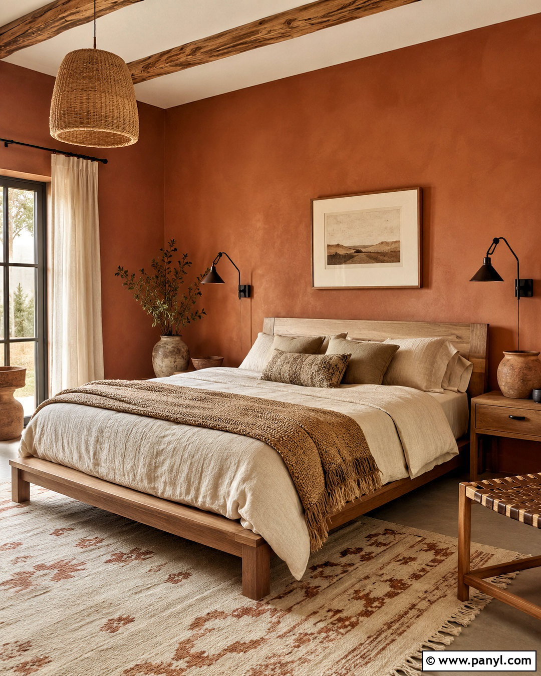 Terracotta Bedroom Walls - 35 Wall Paint Bedroom Ideas