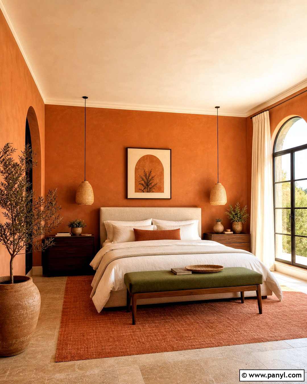 Terracotta Bedroom Walls - 20 interior wall painting ideas