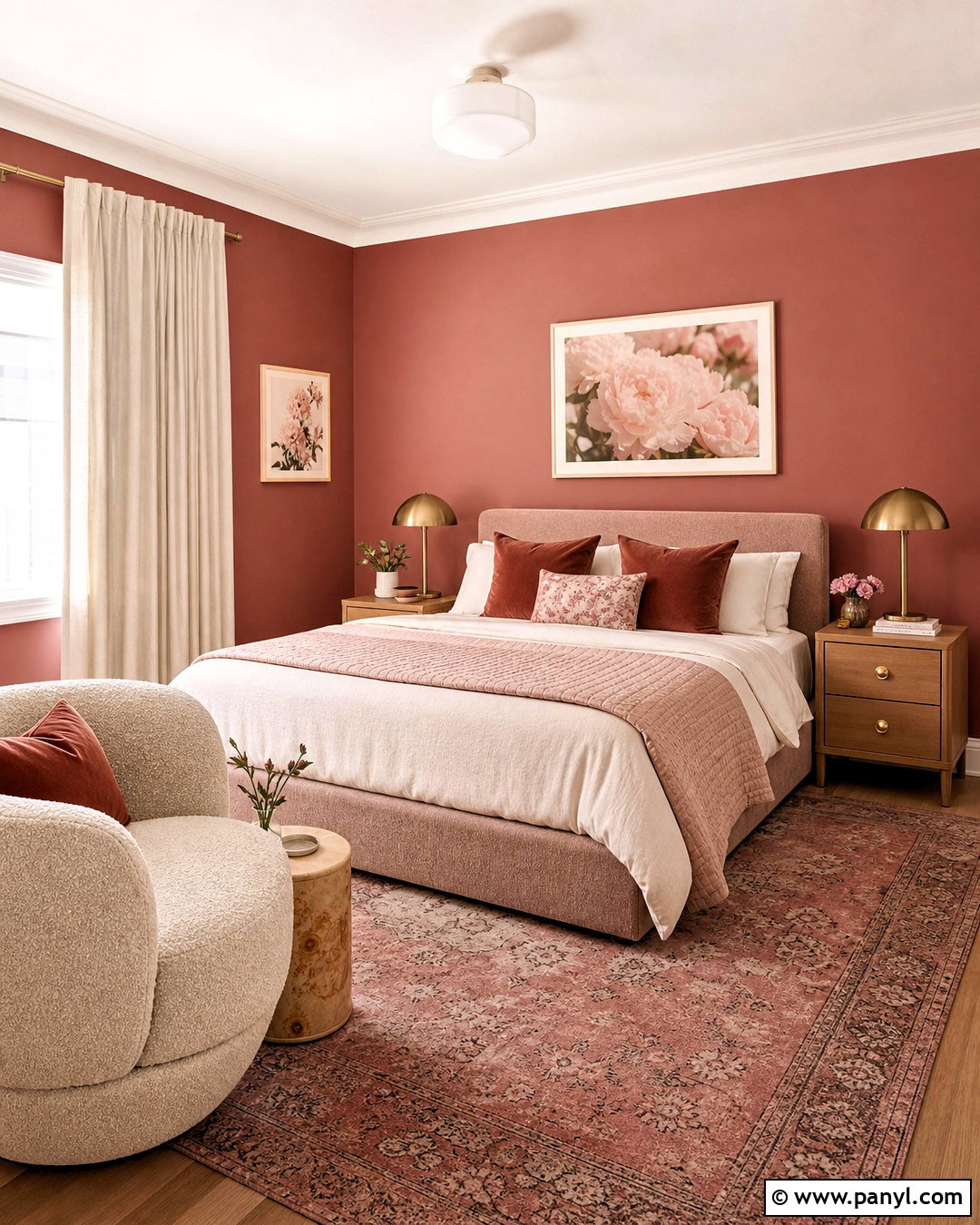 Terracotta Bedroom Walls With Blush Pink - 20 terracotta bedroom walls