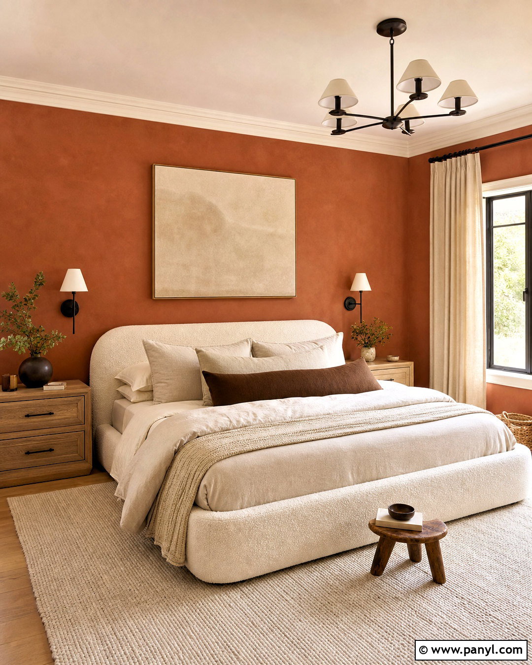 Terracotta Bedroom Walls With Cream - 20 terracotta bedroom walls