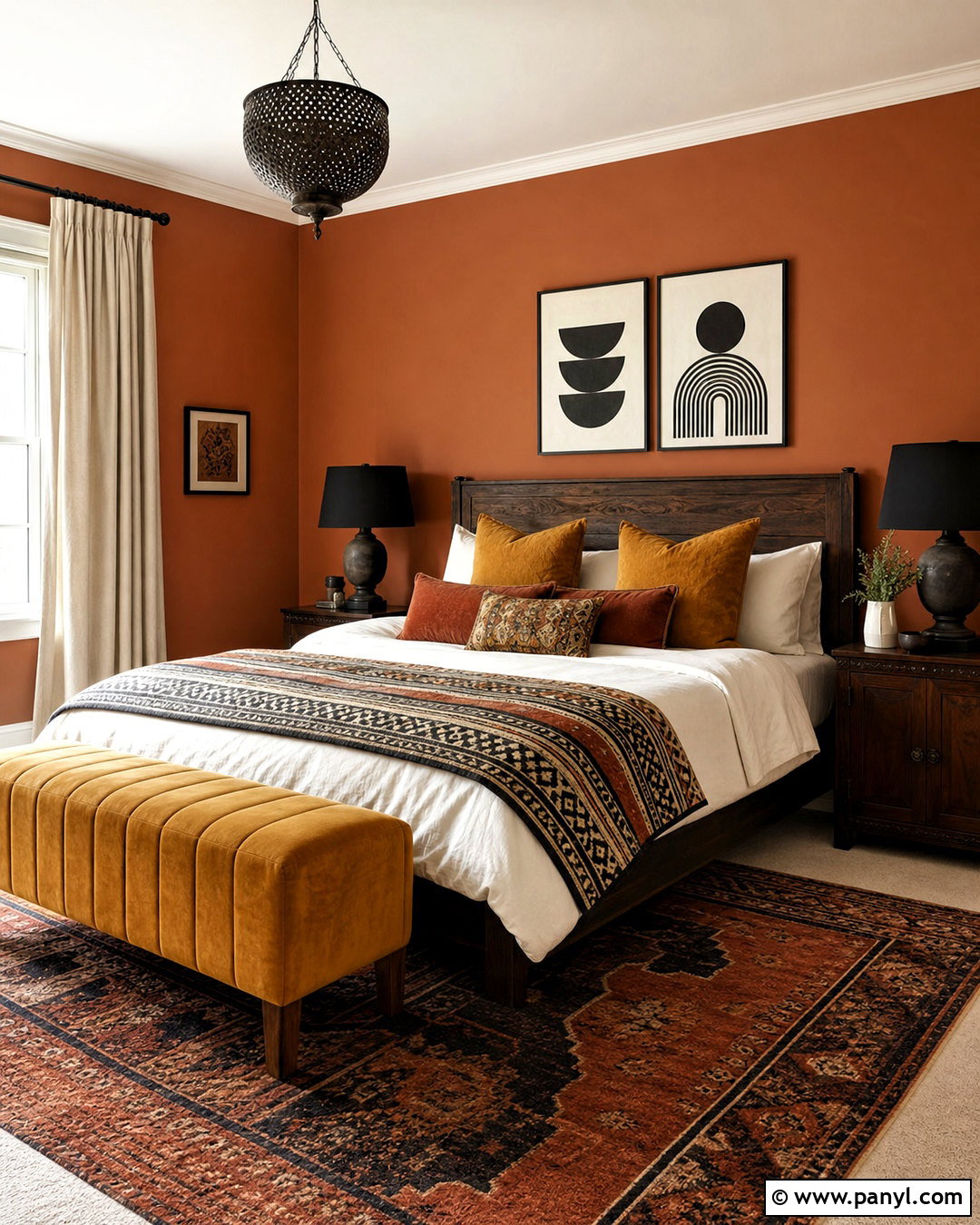 Terracotta Bedroom Walls With Mustard Yellow - 20 terracotta bedroom walls