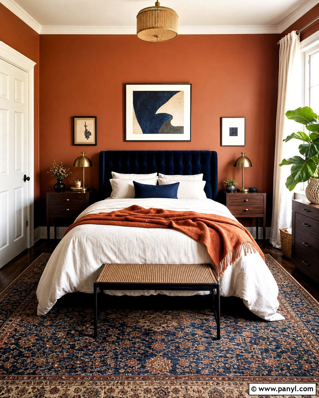 Terracotta Bedroom Walls With Navy Blue - 20 terracotta bedroom walls