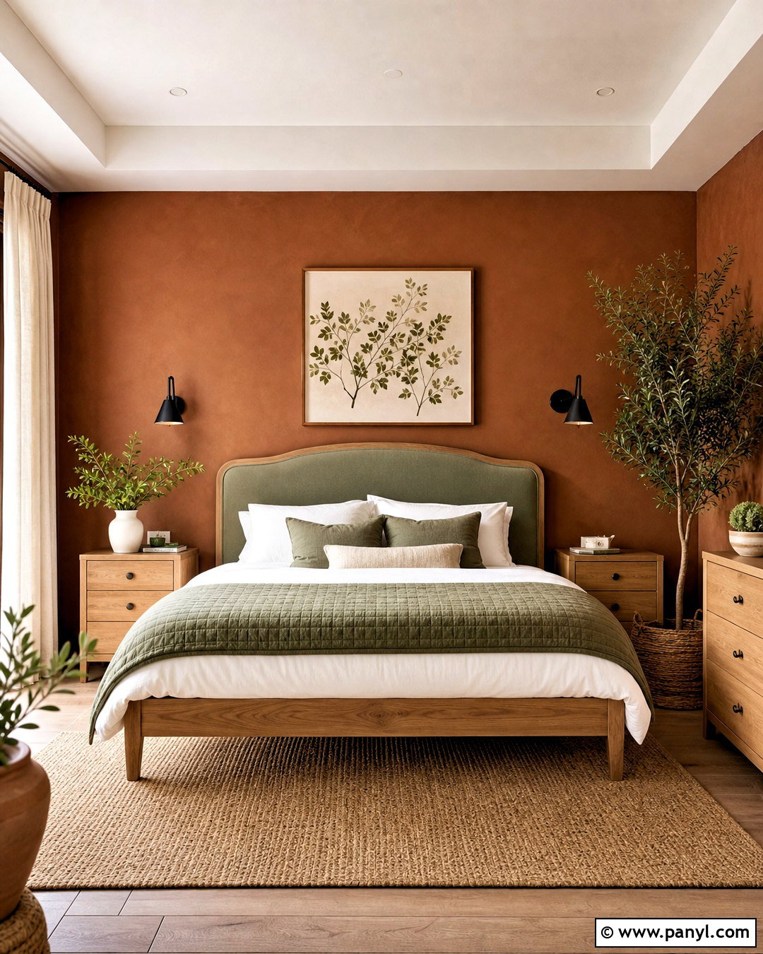 Terracotta Bedroom Walls With Sage Green - 20 terracotta bedroom walls