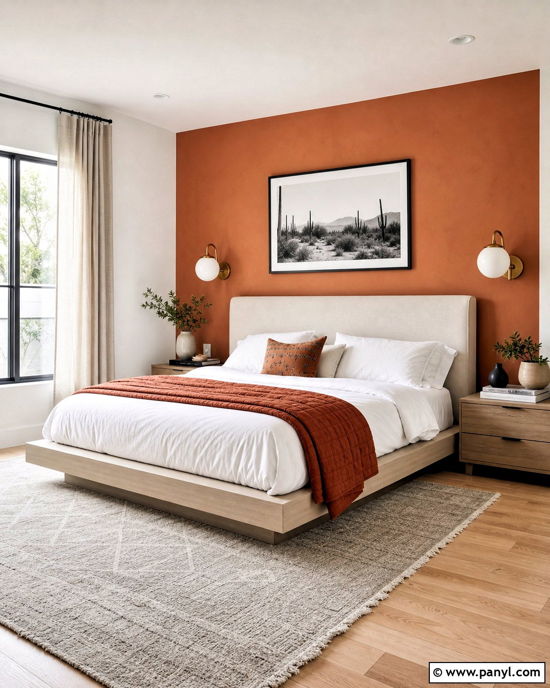 Terracotta Bedroom Walls With Warm White - 20 terracotta bedroom walls
