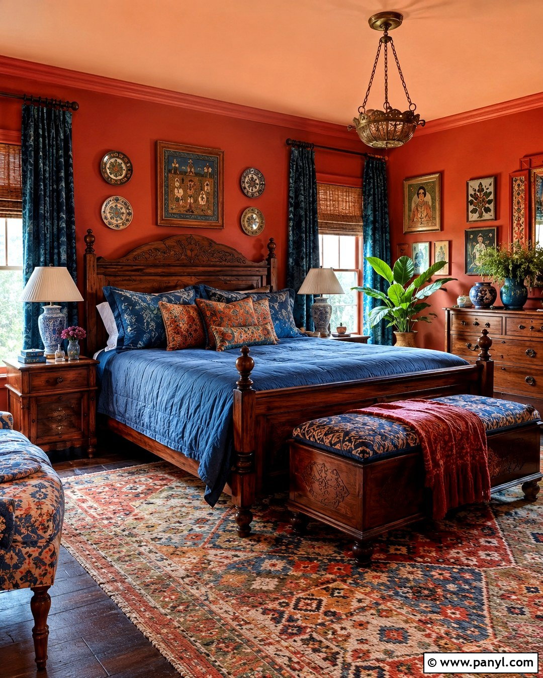 Terracotta Bedroom Walls - 20 Maximalist Wall Color Ideas