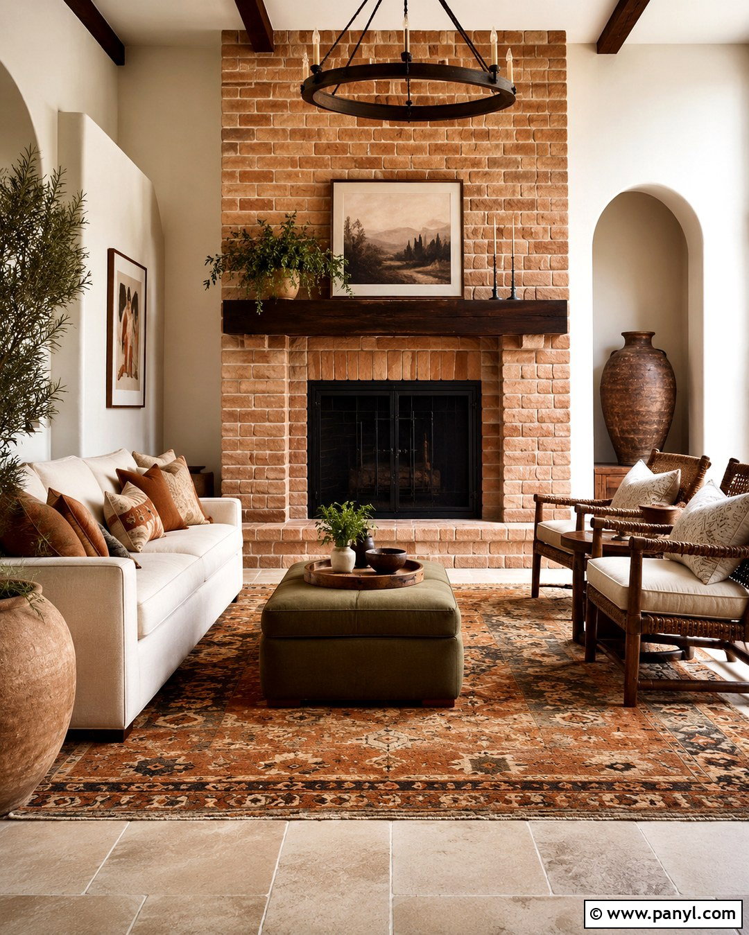 Terracotta Brick Fireplace - 20 Brick Fireplace Coloring Ideas
