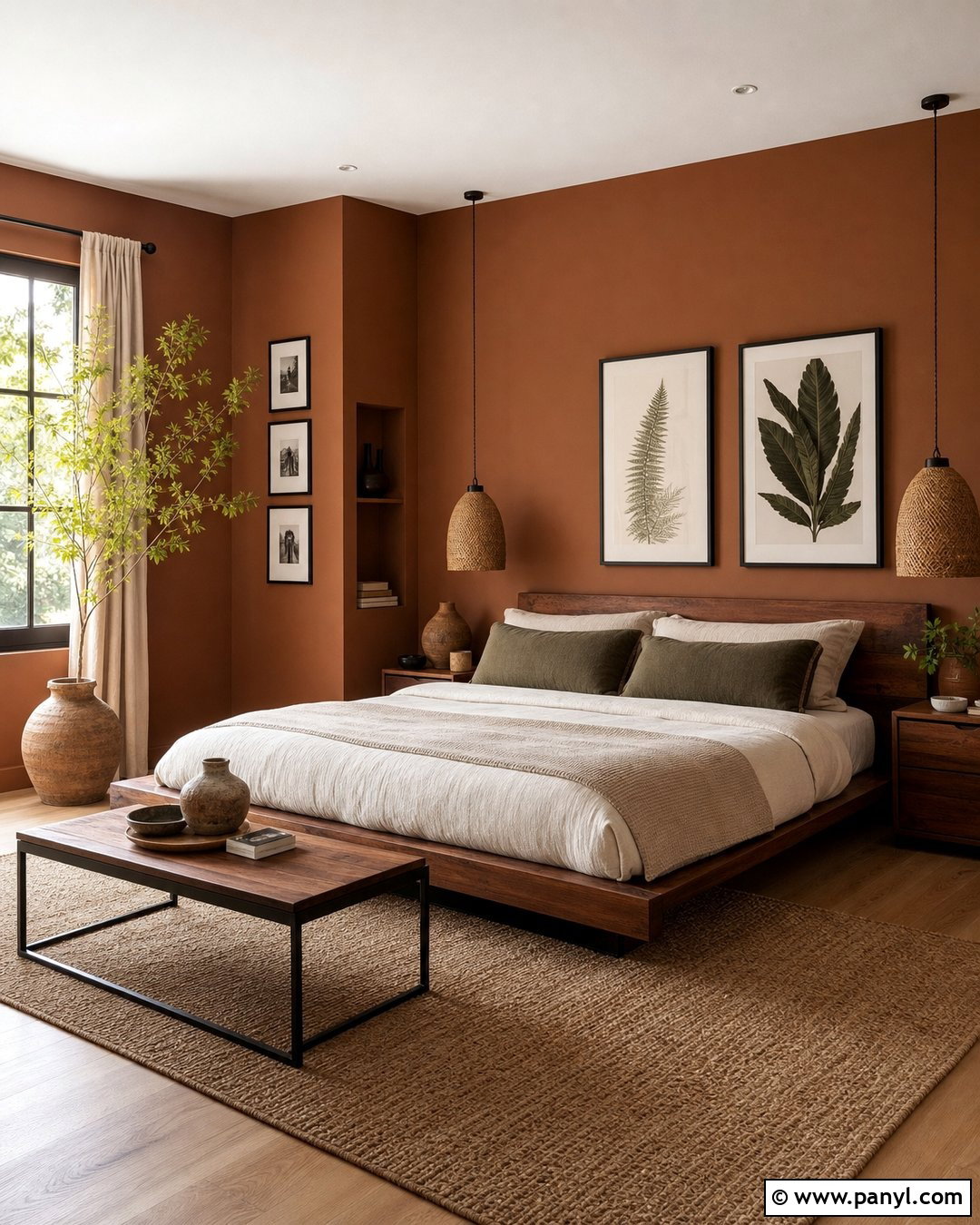 Terracotta Brown Bedroom Walls - 35 Brown Wall Color Ideas