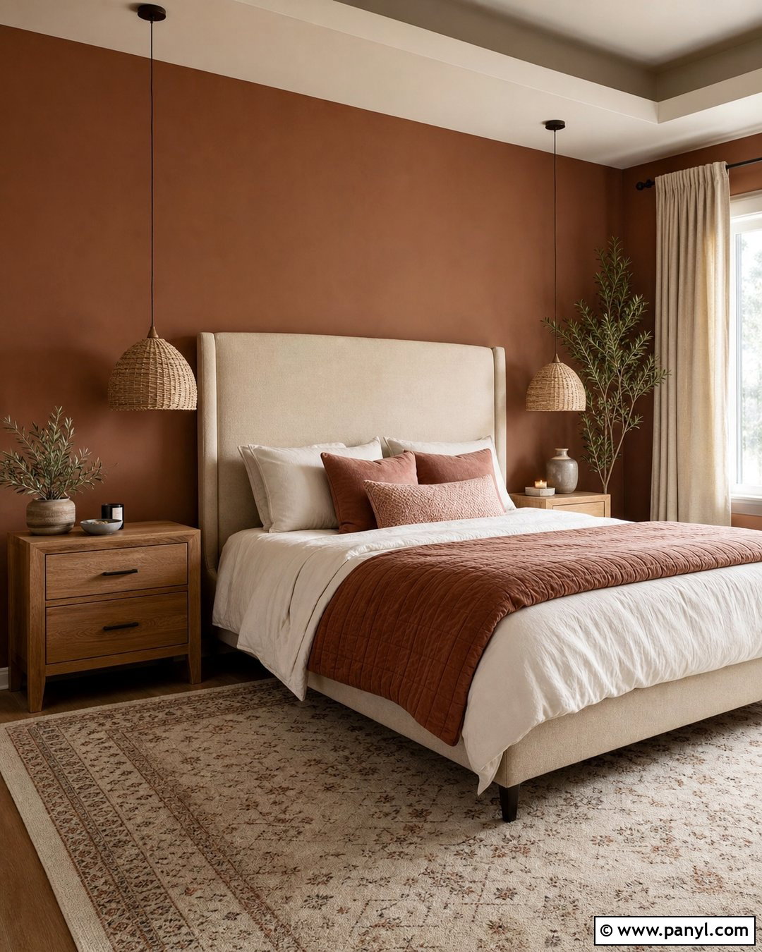 Terracotta Brown Bedroom Walls - 30 Brown Paint Walls