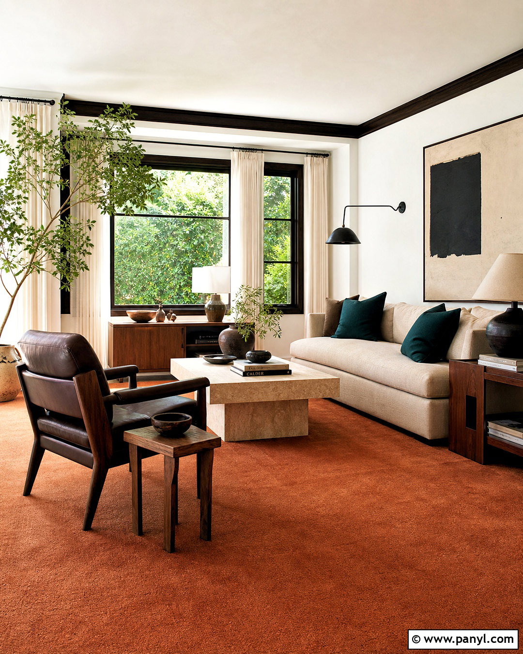 Terracotta Carpet Living Room - 20 living room with carpet floors