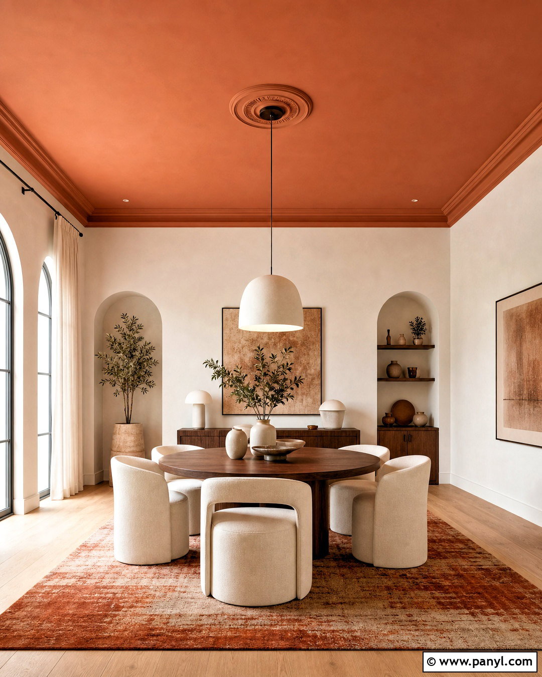 Terracotta Ceiling Dining Room - 20 terracotta dining room ideas