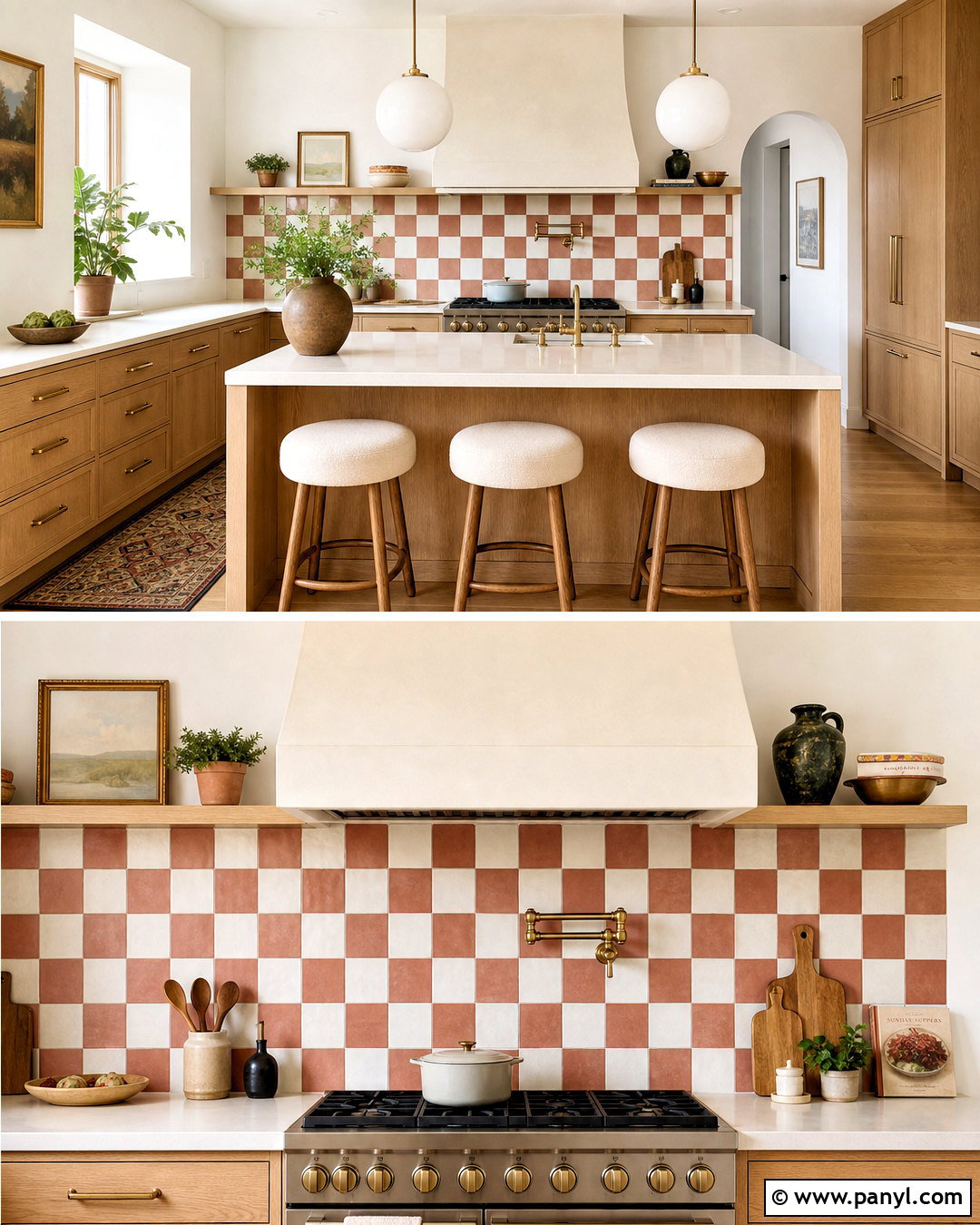 Terracotta Checkerboard Backsplash - 20 terracotta backsplash kitchen ideas