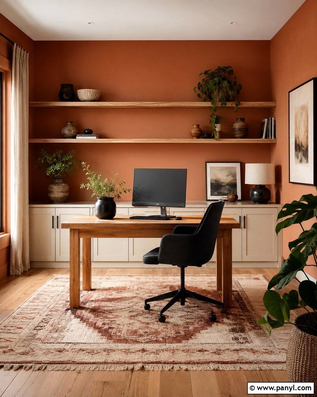 Terracotta Computer Room - 20 Computer Room Wall Color Ideas