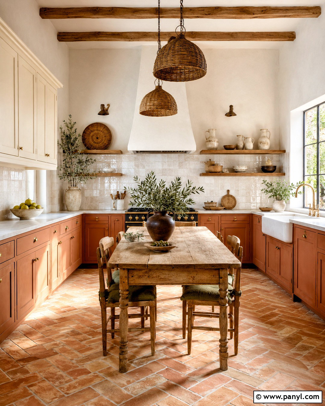 Terracotta Country Kitchen - 20 country kitchen colors