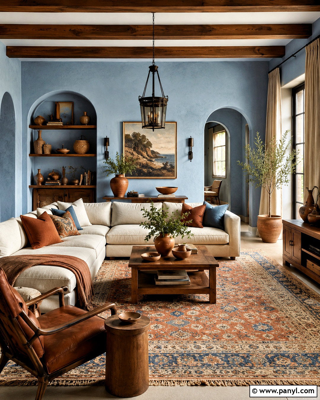 Terracotta Decor With Light Blue Walls - 20 What Goes With Light Blue Walls