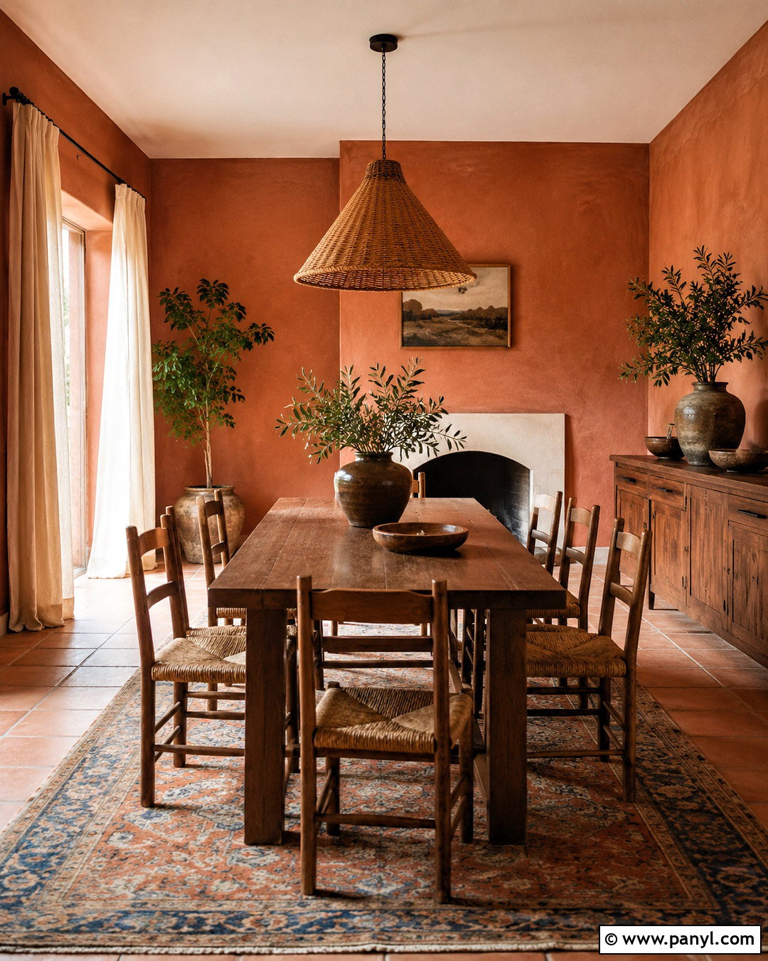 Terracotta Dining Room Wall - 20 colourful walls