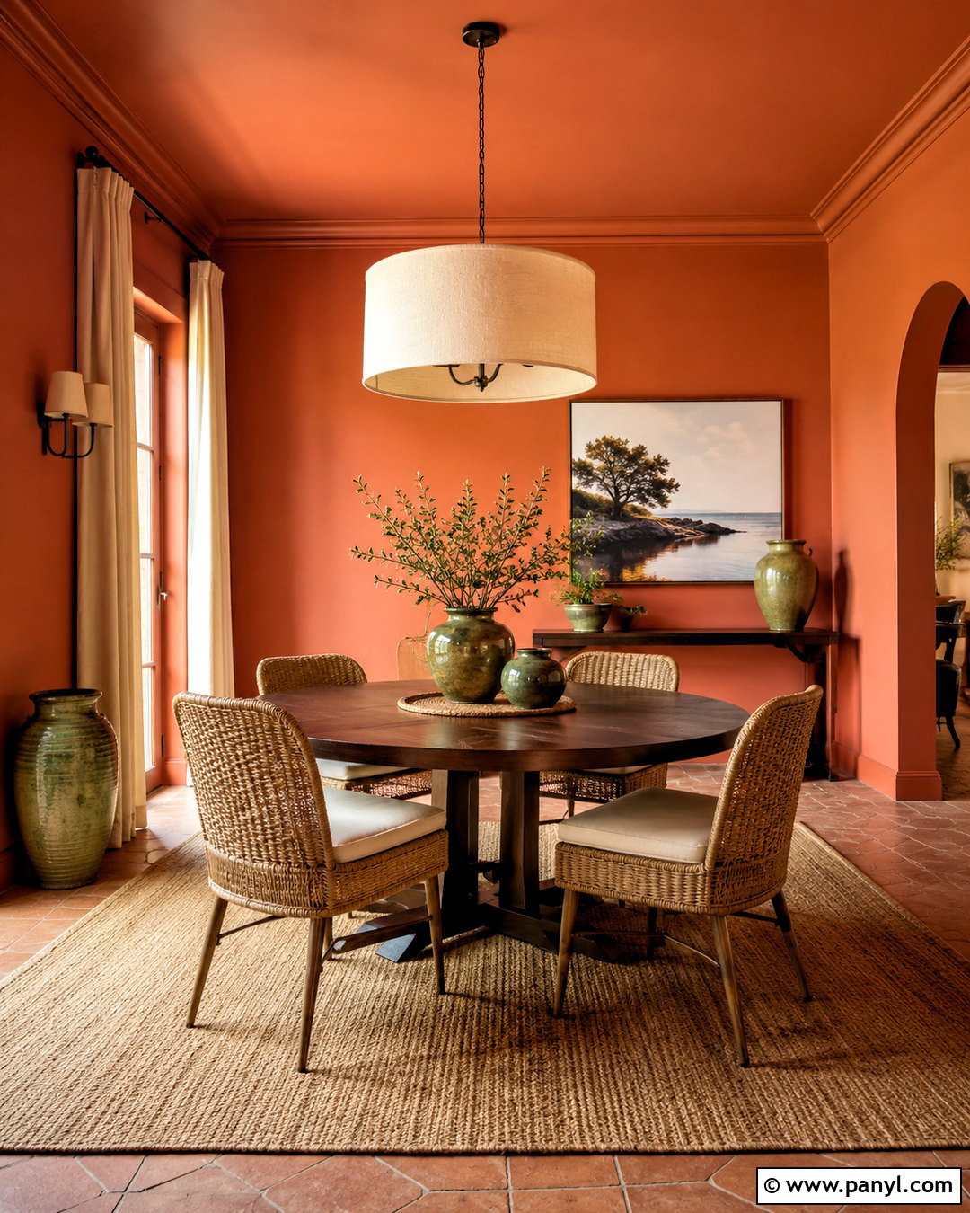 Terracotta Dining Room Walls And Trim - 35 trim and walls same color ideas