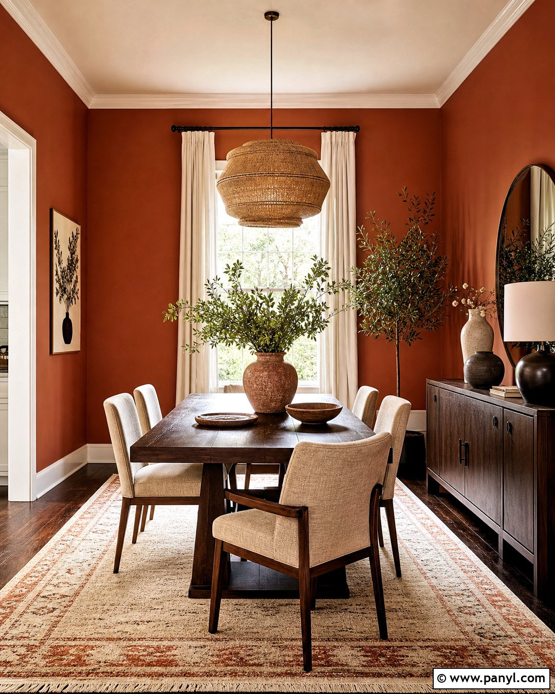 Terracotta Dining Room With Dark Wood - 20 teracotta ideas interior ideas