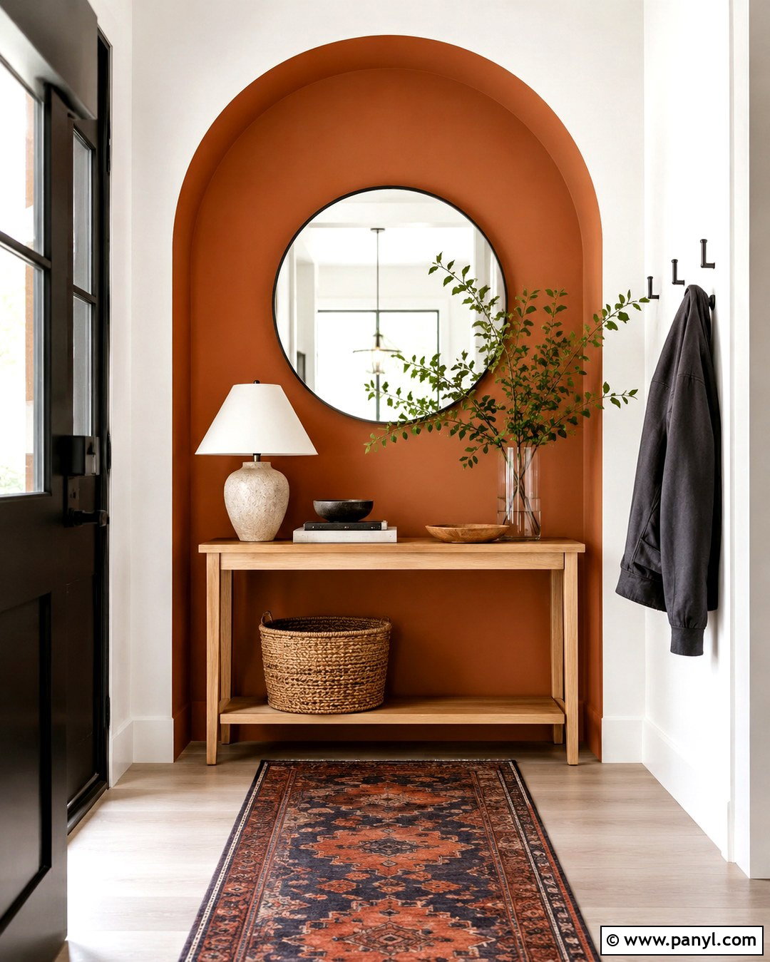Terracotta Entryway Arch Wall - 20 terracotta interior wall ideas
