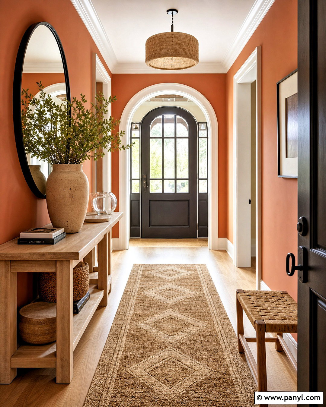 Terracotta Entryway Walls - 20 entryway wall color ideas