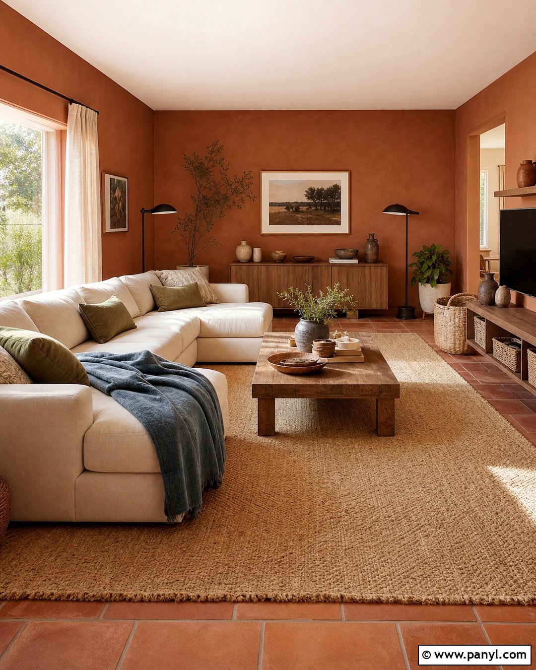 Terracotta Family Room Wall Color - 25 Home Interior Wall Colors