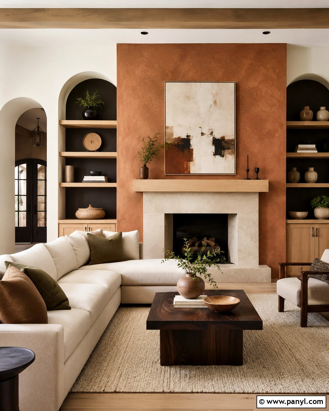 Terracotta Fireplace Wall - 20 terracotta interior wall ideas