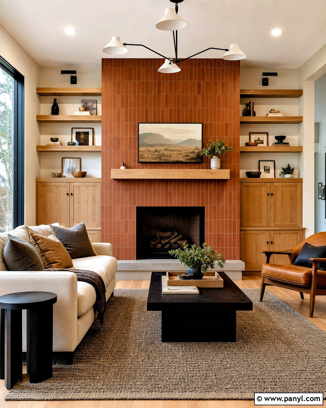 Terracotta Fireplace Wall - 20 terracotta wall tiles