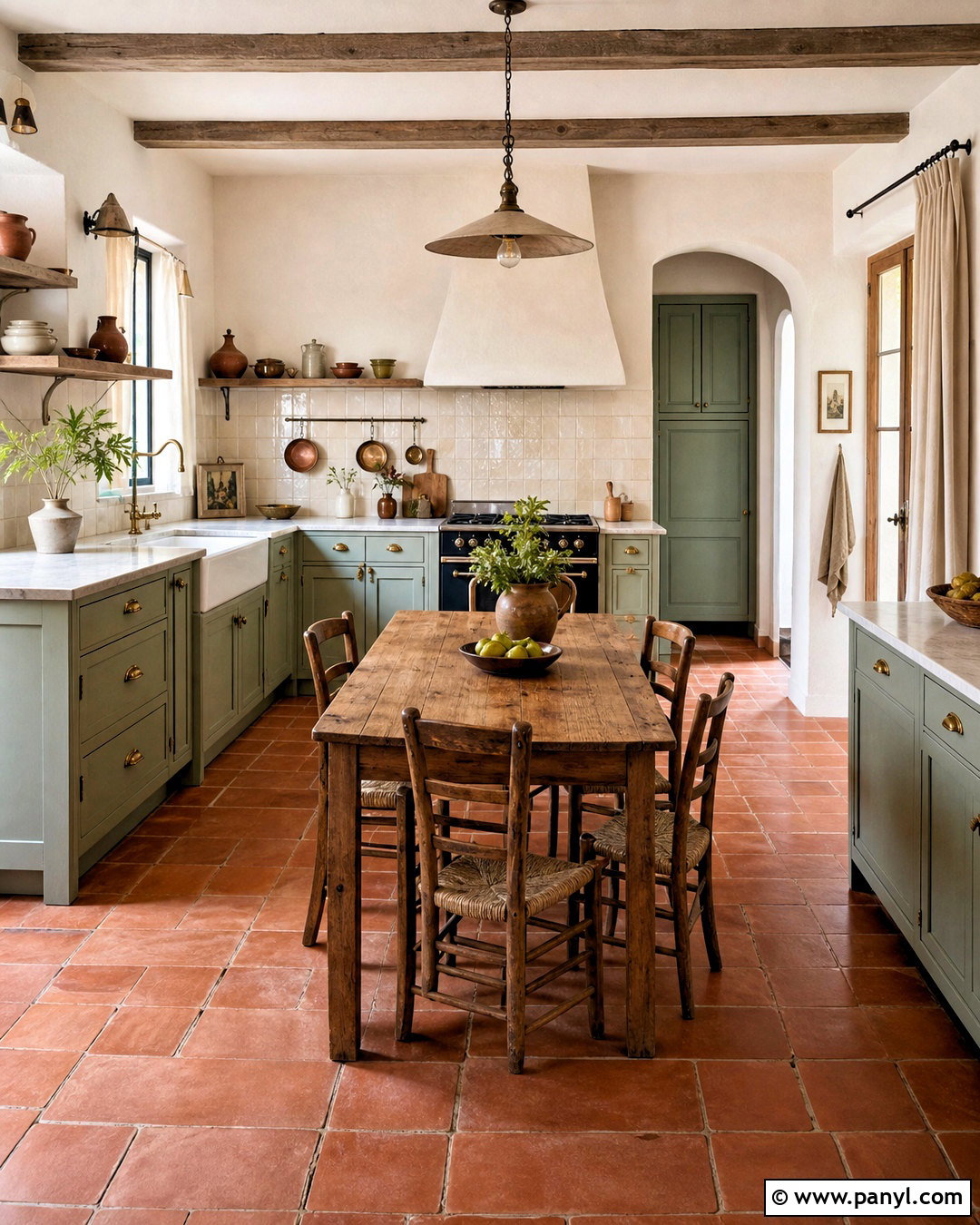 Terracotta Floor Cottage Kitchen - 20 cottage kitchen ideas