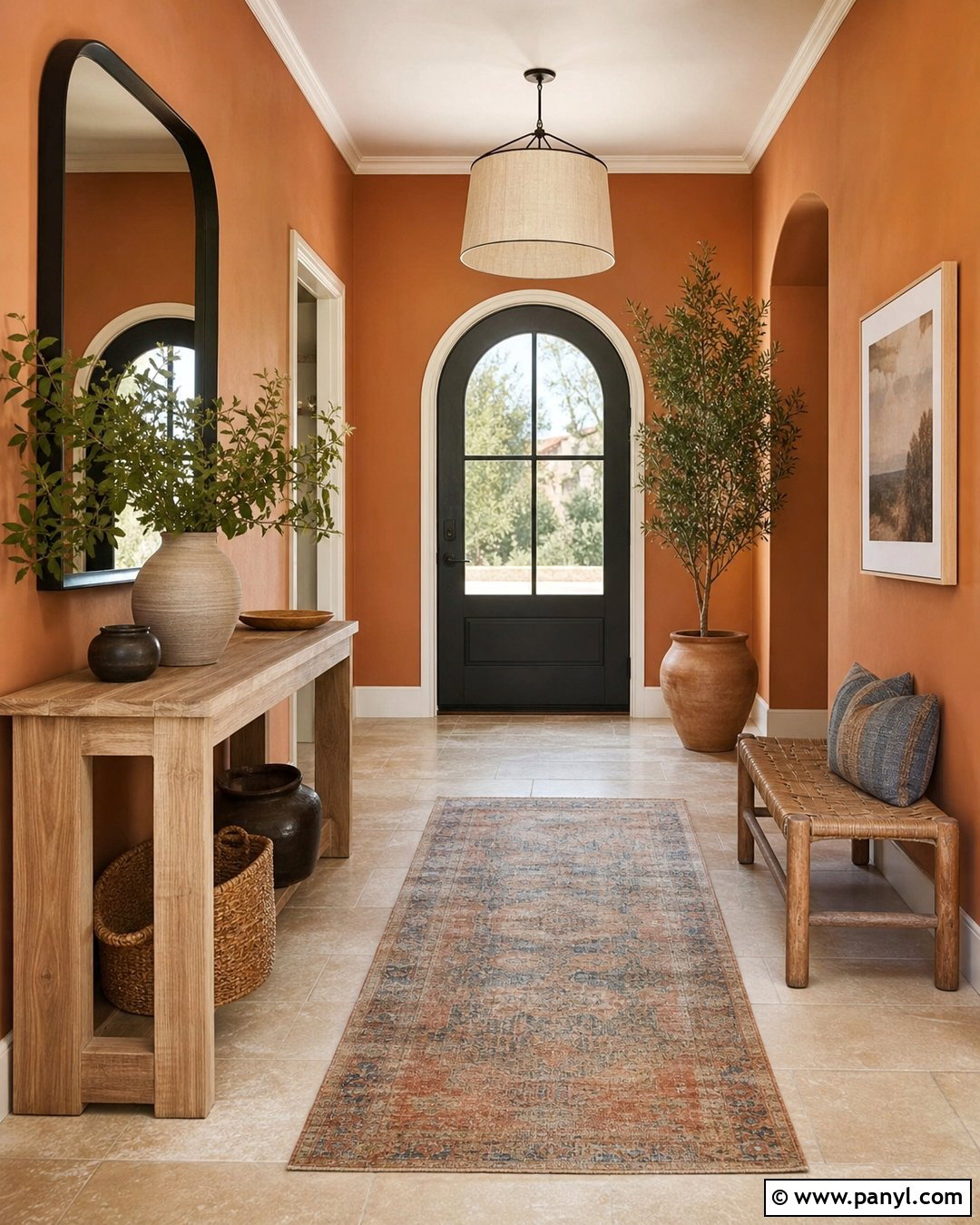 Terracotta Foyer - 20 Best Foyer Colors