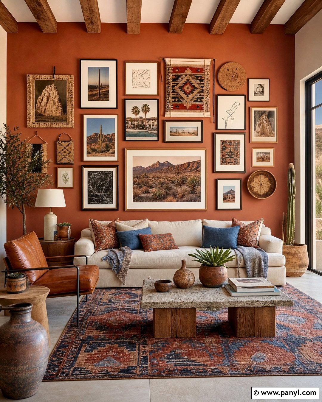 Terracotta Gallery Wall - 25 Gallery Wall Colors