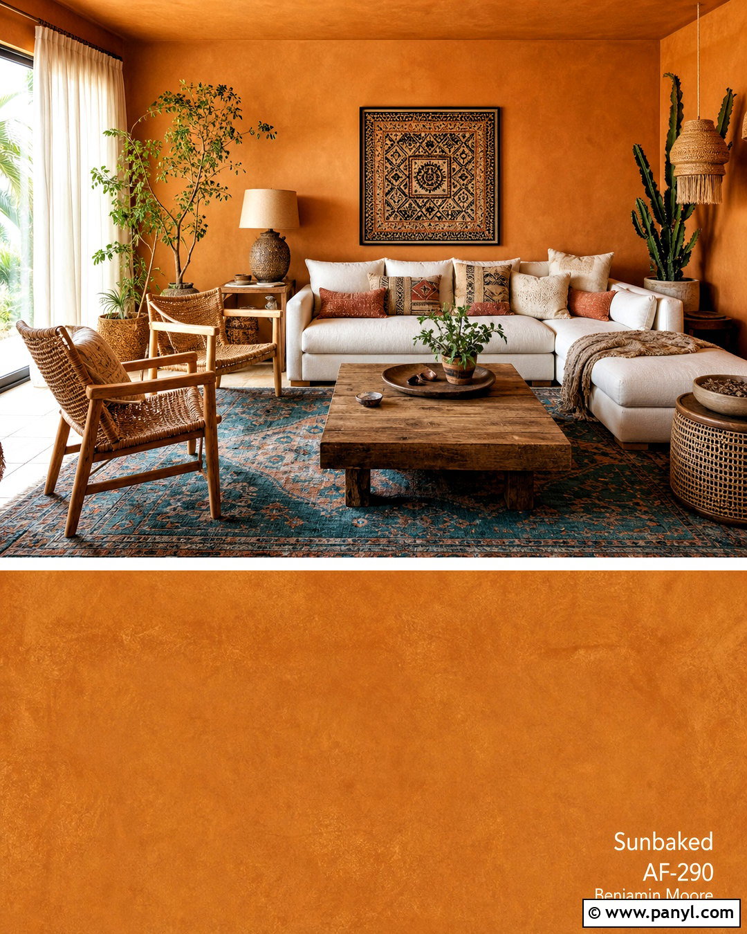 Terracotta Gold Paint for Boho Walls - 20 gold paint colors for walls