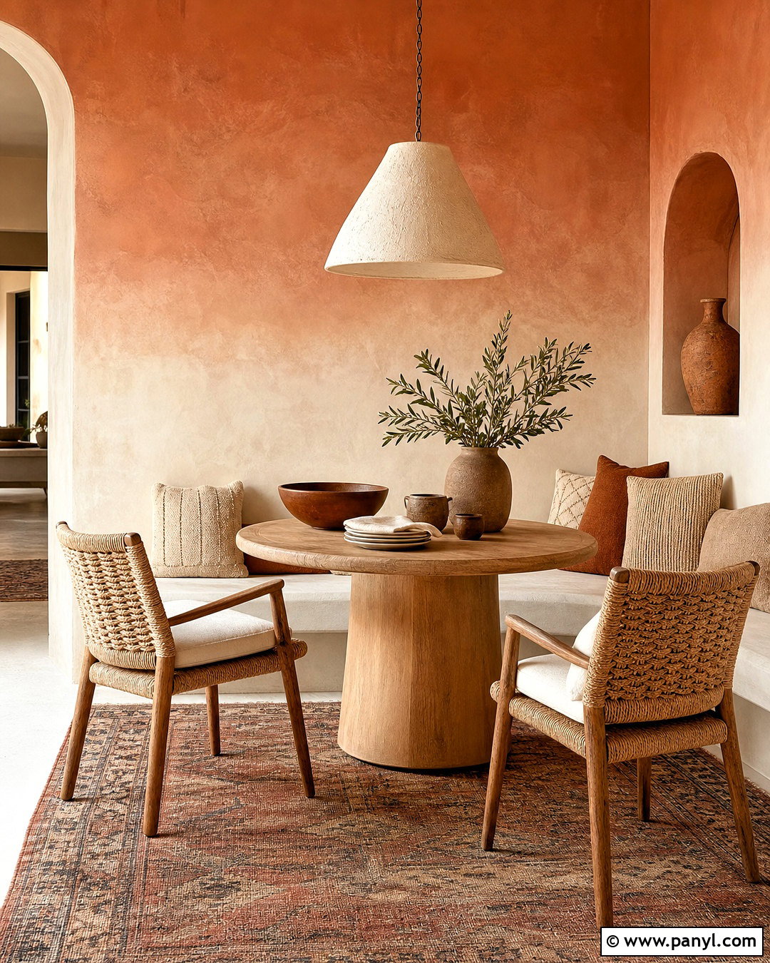 Terracotta Gradient Wall - 20 gradient wall ideas