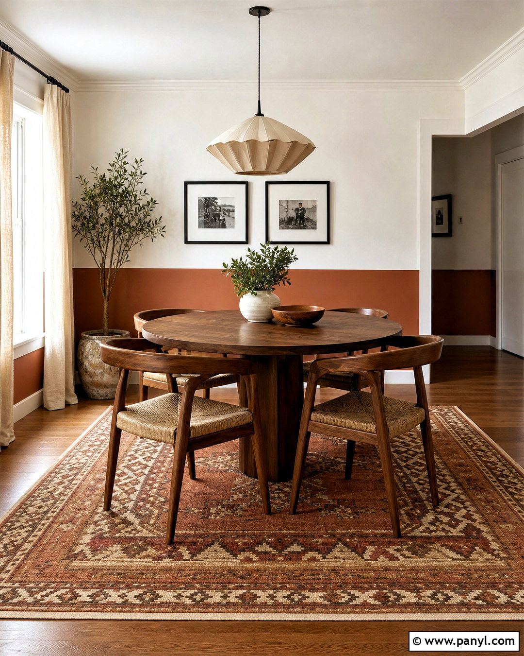 Terracotta Half Wall Dining Room - 20 painting half wall ideas