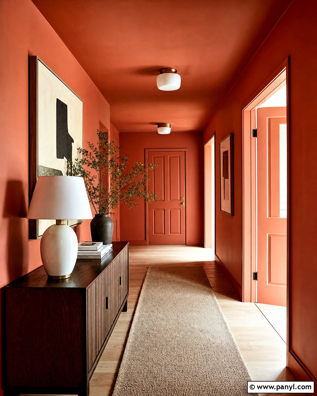 Terracotta Hallway Color Drenching - 20 terracotta hallway ideas