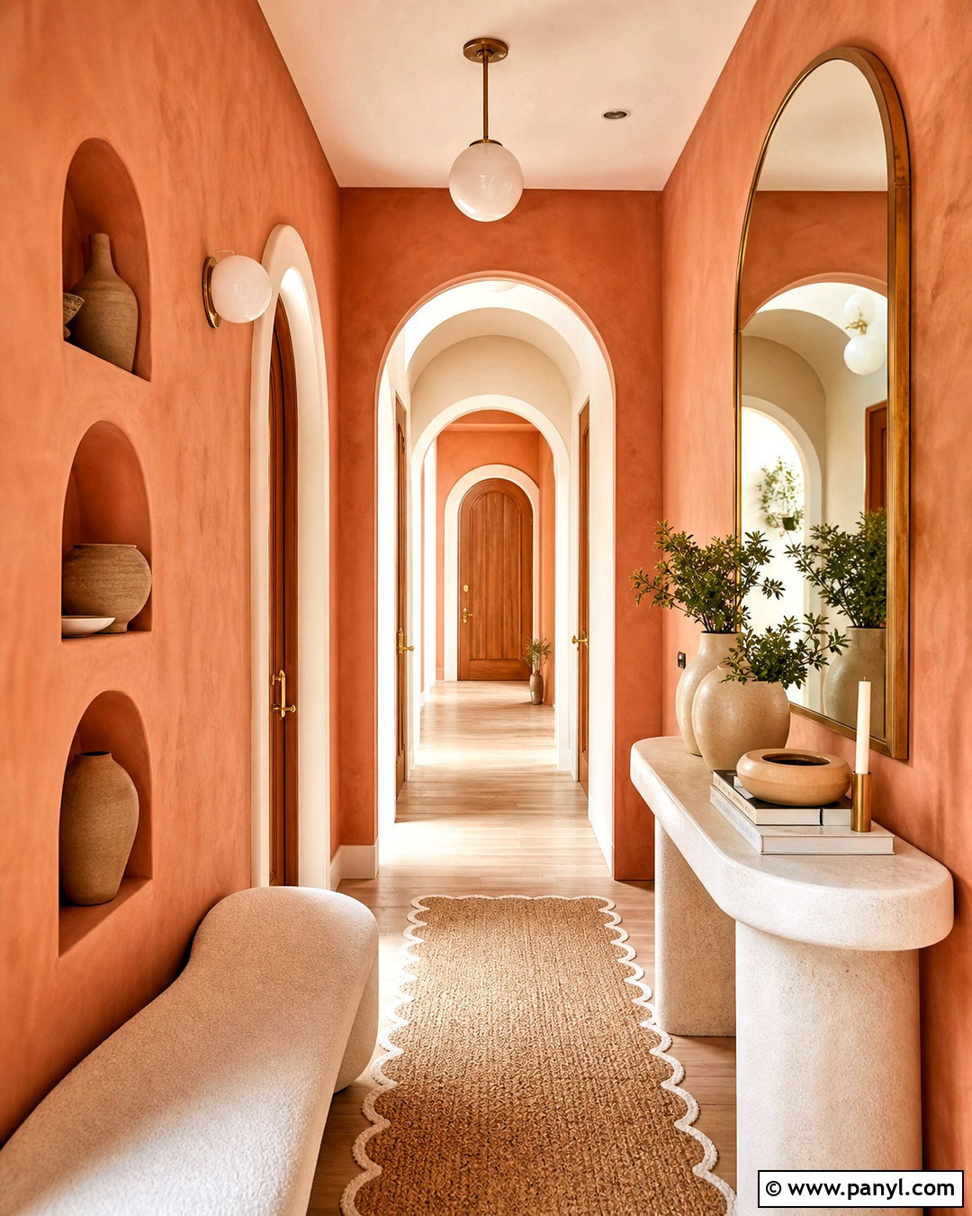 Terracotta Hallway With Arched Details - 20 terracotta hallway ideas