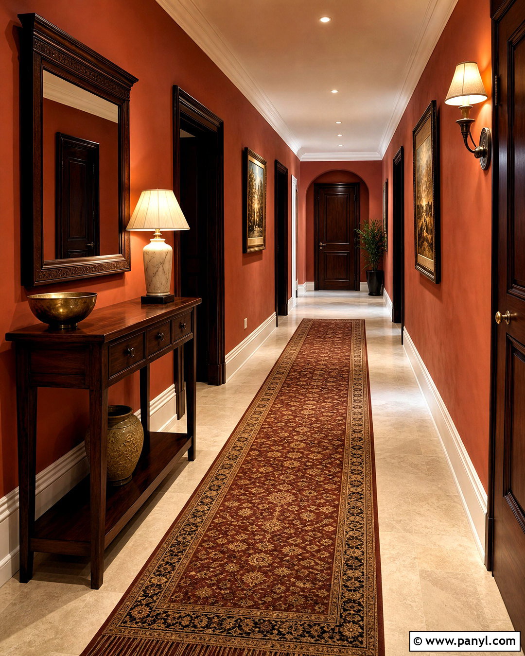 Terracotta Hallway With Dark Wood - 20 terracotta hallway ideas