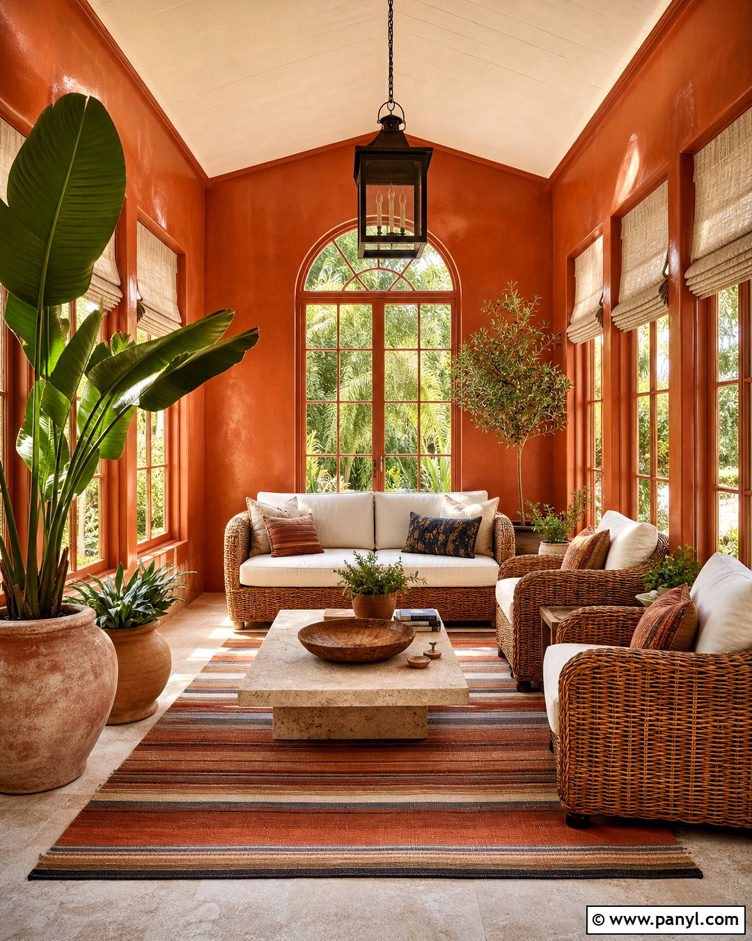 Terracotta High Gloss Sunroom Walls - 20 high gloss walls