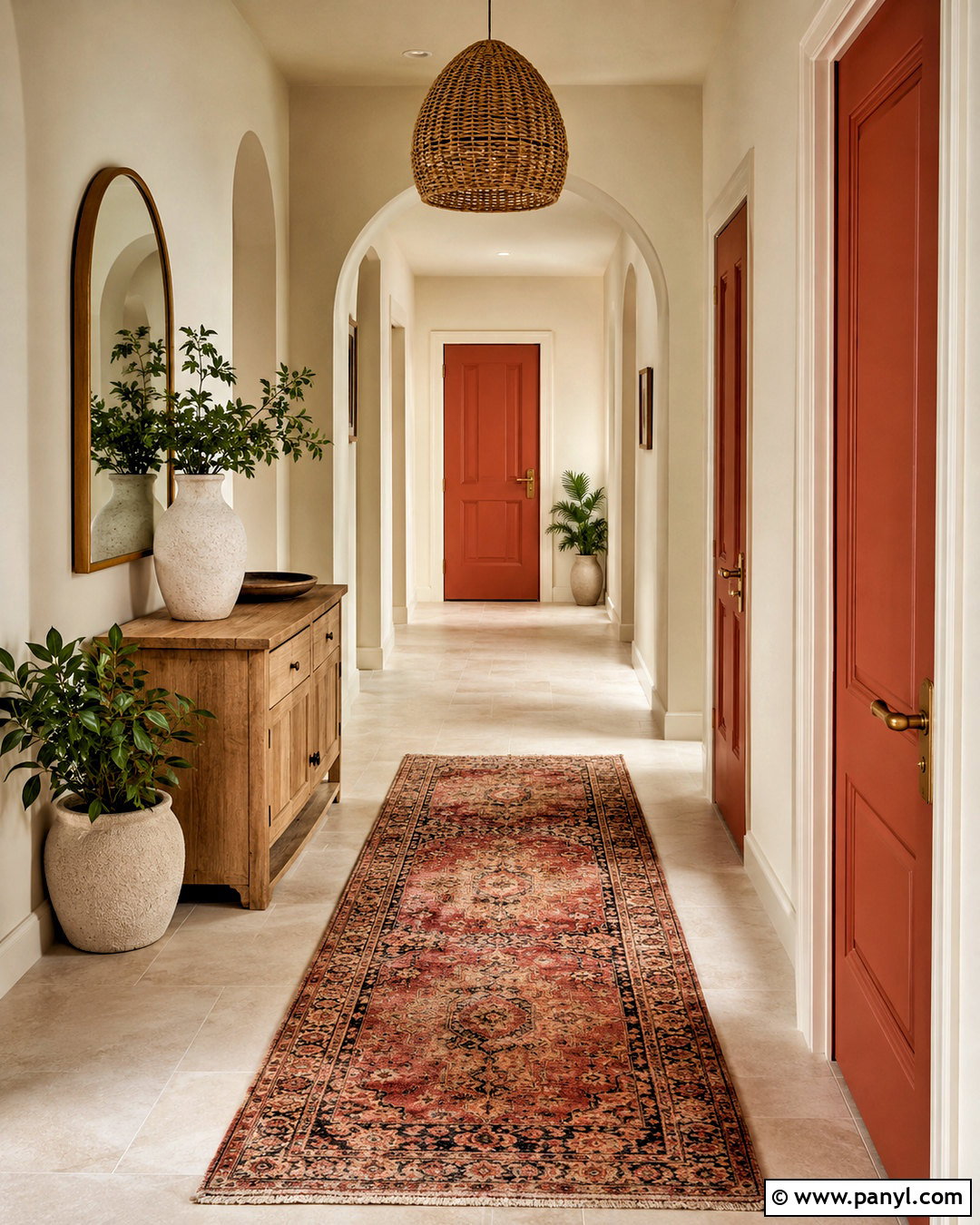 Terracotta Interior Doors With Cream Walls - 20 painted interior doors colour schemes